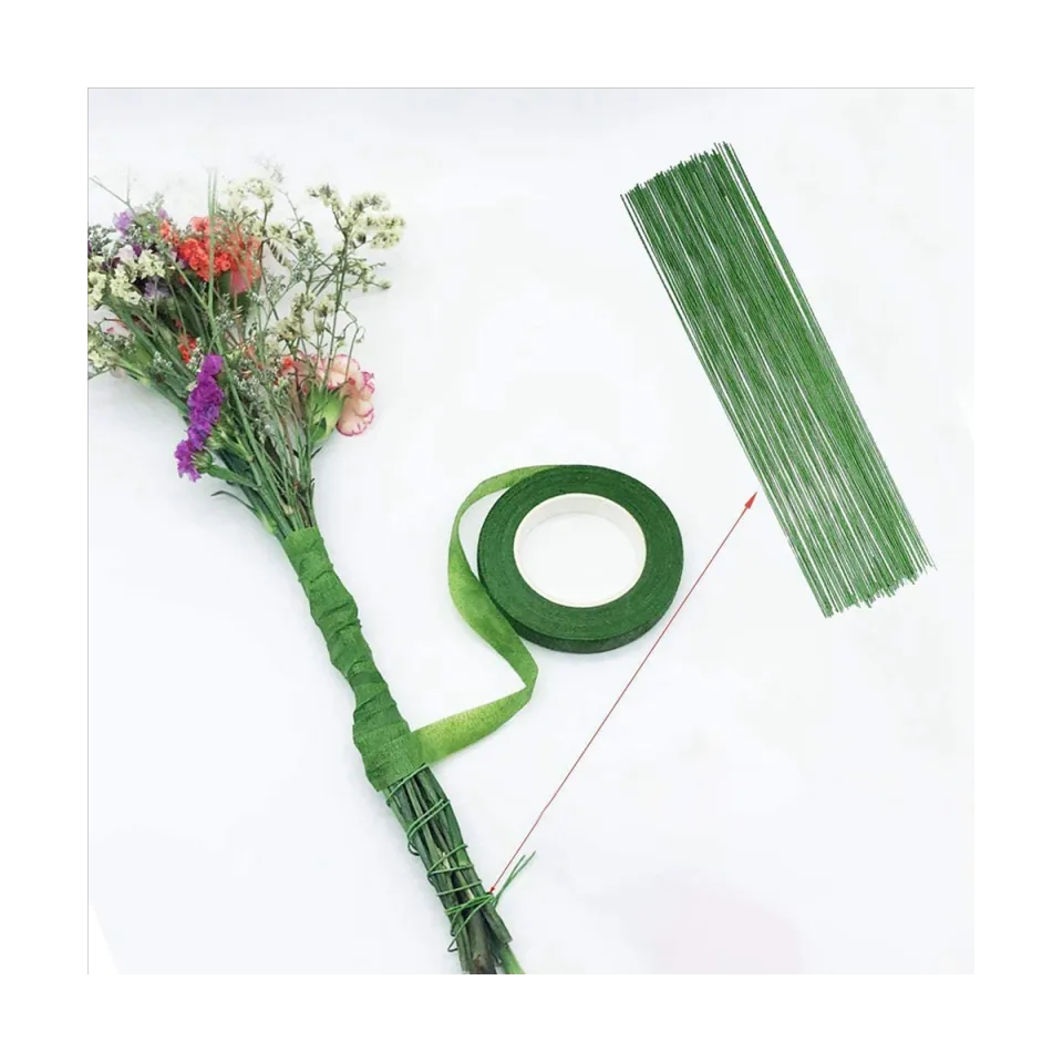 Floral Arrangement Tool Kit Floral Tape Stem Wrap Green Stem Wire Floral  Wire For Bouquet Stem