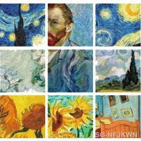 【CW】♦☇  Van Gogh Sea Iron-on Transfers for Clothing T Shirt Iron on Patches Appliques Thermo Stickers Custom R