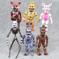 ตุ๊กตาหมี PVC ห้าคืน14.5-17ซม. 6ชิ้น/ล็อต,ตุ๊กตาแอ็กชัน FNAF Bonnie Foxy Freddy Fazbear ของเล่น