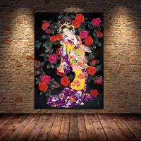 2023◑✤ Japanese Geisha Posters and Prints Geisha Canvas Painting Wall Art Samurai Pictures For Living Room Bedroom Home Decoration