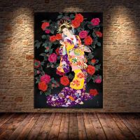 2023 △● Japanese Geisha Posters and Prints Geisha Canvas Painting Wall Art Samurai Pictures For Living Room Bedroom Home Decoration