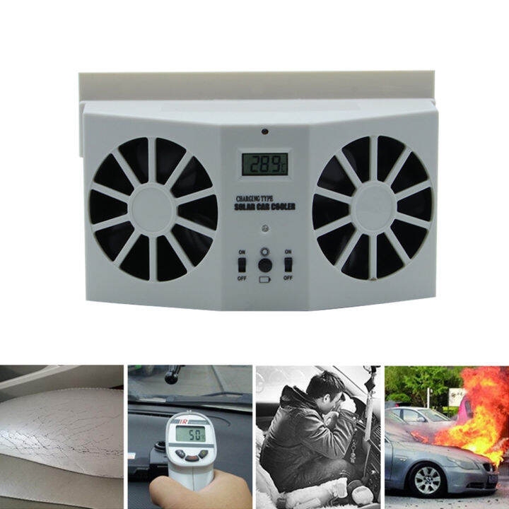 Summer Mini New Solar Car Cooler Fan Exhaust Ventilation Fan Lazada PH