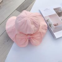 ♕ babyme ღ Baby Girls Big Eaves Sun Hat Bonnet Fisherman Hat Sun Protection Princess Sun Hat