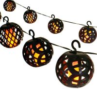 4M 8 LED Dancing Flickering Flames Solar String Lights Globe Ball Christmas Fairy String Garland Light For Garden Patio