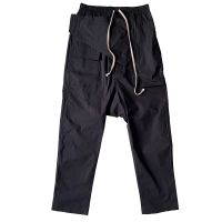 Rick Drawstring Elastic Waist Mens Casual Sweatpants Vintage RO Owens Women Traf Streetwear Zipper High Street Cargo Pants