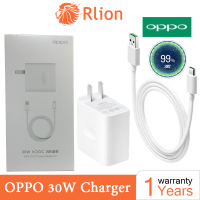 Rlion ที่ชาร์จ OPPO 30W Type-C Super VOOC ออปโป้ หัวชาร์จ สายชาร์จ Fast Charge ของแท้ศูนย์ Reno A92 A93 A94 A53 A54 A73