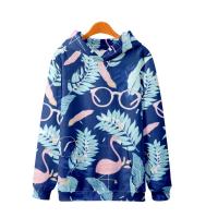 Casual Cartoon Flamingo Leaves พิมพ์ Pullover Hoodies ฤดูใบไม้ร่วงคู่ผู้ชายผู้หญิงเสื้อกันหนาว Harajuku Streetwear