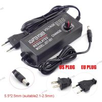 AC 100-220V to DC 3-12V 5A Adjustable Power Adapter CCTV Camera Power Supply for Led Strip Light Display Screen Charger E1 YB8TH