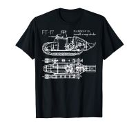 Ft-17 French Light Tank Ww1 Blueprint T-Shirt Gift Fashion Clothing MenS Stranger Things Print Original Fitness T Shirt 【Size S-4XL-5XL-6XL】