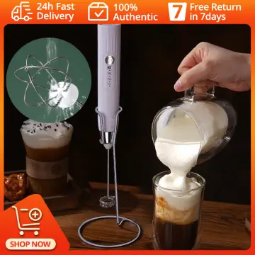 Electric Milk Frother Kitchen Drink Foamer Whisk Mixer Stirrer Coffee  Cappuccino Creamer Whisk Frothy Manual Blend Whisker Egg