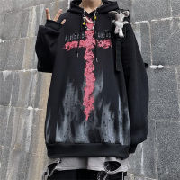 5XL Oversized Clothes Mens Casual Hoodies Harajuku Cross Printed Fashion Hoodies Streetwear Man Woman Coat Pullover Sweatshirts