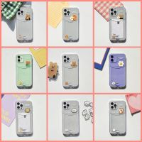 【 Korean Phone Case 】 Clear Jelly Card Storage Cute Case Collection Premium Unique Korea Hand Made MOMO Compatible for iPhone 8 xs xr 11pro 11 12 12pro mini 13 Galaxy agh