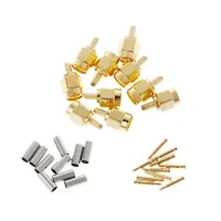 10 Pcs SMA ชายปลั๊ก Crimp RG174 RG316 LMR100 Cable RF Connector