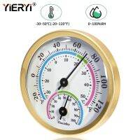 Yieryi New Aluminuml Thermometers Humidity Indicator -30-50°C (-20-120°F) Indoor Temp and Humidity Tester °C/°F Pointer Disc