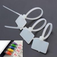 100pcs NYLON Self-Locking ไทมีป้ายชื่อสายเคเบิลเครือข่ายสายไฟ Marker สายรัดซิปสายเคเบิลเครือข่ายสายไฟ