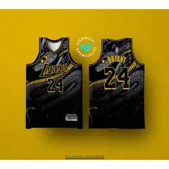 141 HG BLACK YELLOW LAKERS CONCEPT JERSEY FULL SUBLIMATION JERSEY  BASKETBALL JERSEY FREE CUSTOMIZE OF NAME AND NUMBER