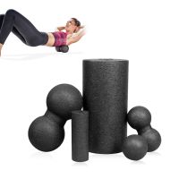 Yoga Massage Block Roller Fitness Foam Ball Foam Roller Set for Back Pain Self-Myofascial Treatment Pilates Muscle Release