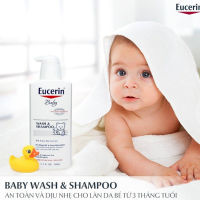 Eucerin Baby Wash &amp; Shampoo 400ml ยูเซอรีน อาบน้ำและแชมพูสำหรับผิวอ่อนโยน