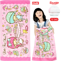 "ของแท้ 100%" Sanrio Towel ผ้าขนหนู ลิขสิทธิ์ Twin Star TS-043 ขนาด 16x32 นิ้ว(เช็ดผม)