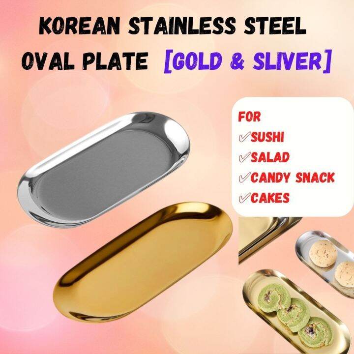 Korean Stainless Steel Oval Plate Lazada