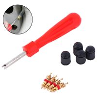 1 Set Tire Service 4 Cores Caps Stem Screwdriver Repair for Car Motorcycle Bus Truck