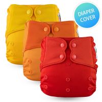 Diaper Cover Solid Color Washable Adjustable Baby Nappy Cloth Diapers 3-15KG Hook and Loop Reusable Cloth Diapers