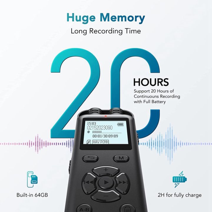 32gb-digital-voice-recorder-audio-recorder-black-digital-voice-recorder-for-lectures-meetings-timing-recording-voice-activated-recorder-device-with-playback