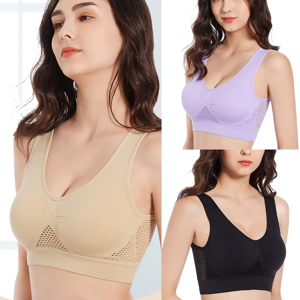 Small Sports Bra with Padding Large Size Underwear No Steel Ring Thin Style  Bra Sports Yoga Underwear No Binding Underwear Sports Bras for Women Light