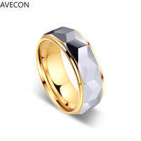 แหวนผู้ชายประดับเพชร AVECON อินเทรนด์น้ำหนักเบาแหวนเฉพาะตัวของผู้ชายทำจากเหล็กทังสเตนขนาดเล็กสไตล์ฮิปฮอปขายส่ง