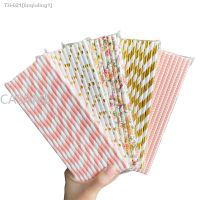 ☑✜ Paper Straws Garden Flower Foil Gold Disposable Drinking for Birthday Wedding Deco Christmas Party Restaurant Event Supplies