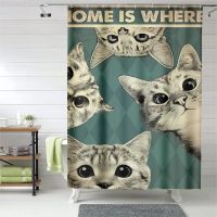 Shower Curtain Liner Cute Animals Decorative Curtain with Grommets and 12 Hooks Fabric Waterproof Shower Curtains for Bathroom