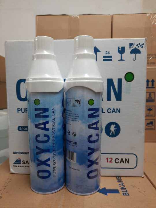 OXYCAN Oksigen Oxygen Portable Kaleng Bantu Pernafasan Isi 600 Cc ...