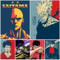 2023✱✵ Atomic SamuraiSaitamaMetal BatZombieman Canva Painting One Punch Man Hero Association Poster And Print Decoration Wall Art