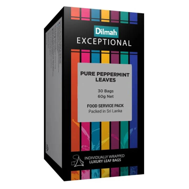 Dilmah EXCEPTIONAL PURE PEPPERMINT LEAVES 30 LEAF TEA BAGS