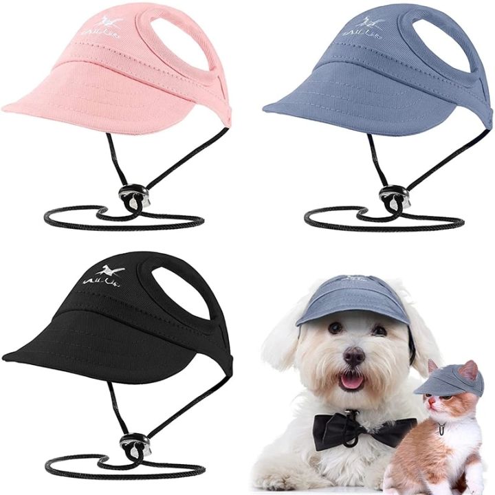 Dog Hat Pet Baseball Cap Sport Visor Cap with Ear Holes Adjustment