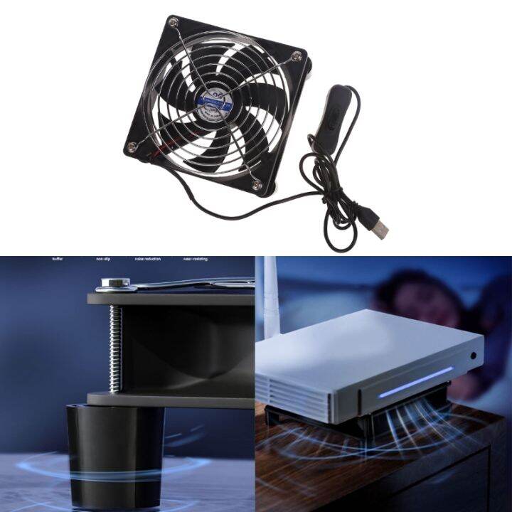 Cooling Fan Router Cooling Fan Large Air Volume Computer Case Cooling