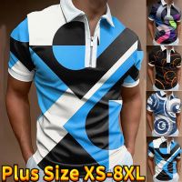 New Mens Slim Unique Printing Short-sleeved Shirt Mens Simple Atmosphere Casual Wear Mens Business Shirt XS-8XL