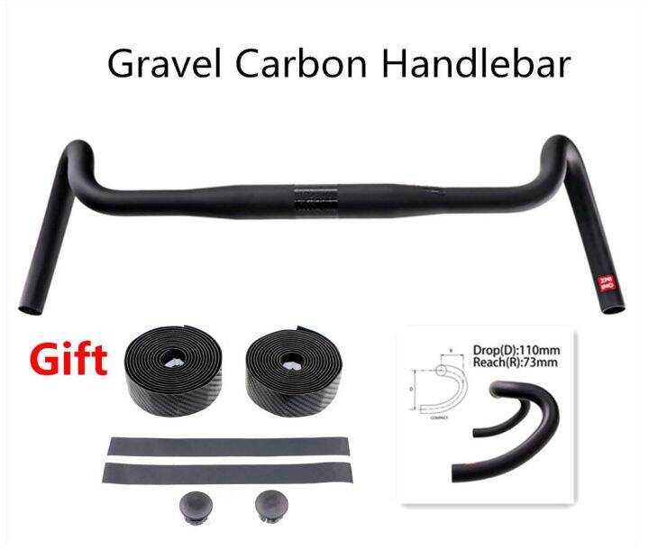 Carbon Gravel handlebar Big Flare Bar Cyclocross Road Bike handlebars