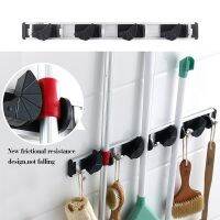 1 PC Wall Mount Mop Broom Holder Organizer Garage Storage Solutions Mounted 4 Position 5 Hooks For Shelving Picture Hangers Hooks