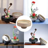 สไตล์ญี่ปุ่น Ikebana ผู้ถือเซรามิก Ikebana การจัดดอกไม้แจกันพิธีชงชาโต๊ะน้ำชาเซนการจัดดอกไม้เครื่องมือ