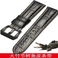 ▶★◀ Suitable for Panerai Leather Crocodile Leather Watch Strap Panerai Series Genuine Leather Watch Strap Genuine Leather Mens Pin Buckle 22 24