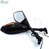 motorbike moto 10mm LED Turn Lights Side Mirrors Turn Signal Indicator Rearview Mirror Motorcycle For Yamaha XJR1300