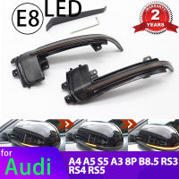 สำหรับ Audi A5 RS5 S5 A3 8P B8.5 A4สีดำแบบไดนามิก Blinker ไฟเลี้ยว LED ไฟด้านข้างกระจกตัวบ่งชี้ลำดับ