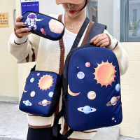 3pcs Sets 3D Cartoon Schoolbags For Teenage Girls Female Backpack Trend Children Student School Bags Kawaii College Rucksack Bag