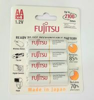 ถ่านชาร์จ Fujitsu 1.2V AA และ AAA แพค 4 ก้อน ของแท้ (เคลมศูนย์ได้)