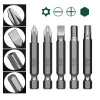 【cw】 Magnetic Screwdriver Bit Set 1/4 quot; Shank Phillips/Slot/Hex/Torx PH0 PH3 SL5 SL6 H1.5 H6T6 T40 !