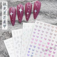 【hot sale】 ◈﹉ B50 Latest Nail Art Stickers smiley aurora love star letters dream rose flower waterproof sticker