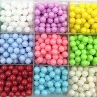 New 3/4/5/6/8mm Round Multi Color No Hole Acrylic Beads Loose Beads for DIY Scrapbook Decoration Crafts Making Beads