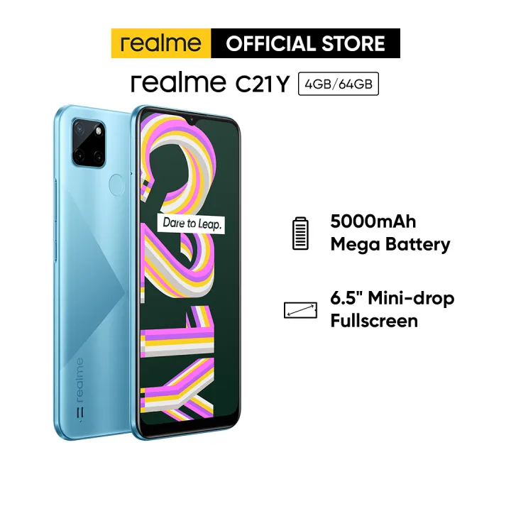 realme C21Y Smartphone (4GB RAM + 64GB ROM) - 5000mAh Massive Battery | 6.5" Mini-drop Fullscreen