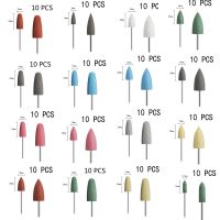 10pc/set 10x24mm Rubber Silicon Nail Drills Big Head Bit Nail Buffer Mills for Manicure Pedicure Cuticle Clean Tools 15